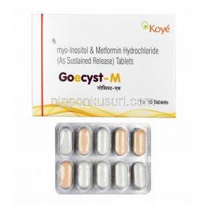 ゴエシスト M (ミオイノシトール/ メトホルミン) 箱、錠剤