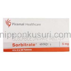 ソルビトレート，硝酸イソソルビド ( ニトロールジェネリック)　10 mg 錠 箱