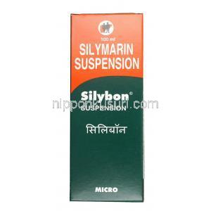 シリボン内服薬, シリマリン　5ml あたり35mg, 内服薬 100ml, 箱表面