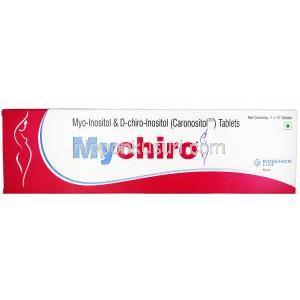 マイチロ, ミオイノシトール / D-カイロ-イノシトール,錠剤, 箱表面