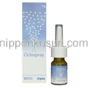 シクロスプレー Ciclospray, オムナリス ジェネリック, シクレソニド 50mcg  100噴 鼻スプレー (Cipla)