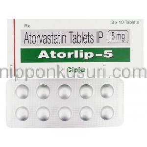 アトルバスタチン (リピトール ジェネリック) , Atorlip　 5 mg