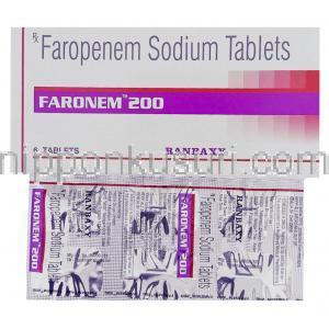 ファロネム Faronem, ファロム ジェネリック,  ファロペネム 200mg 錠 (Ranbaxy)