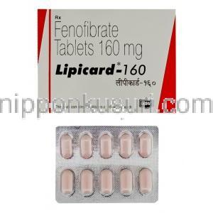 リピカード, フェノフィブラート  160 mg USV  錠and箱