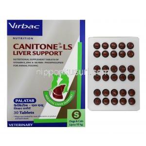 カニトーン LS 肝臓サポート 犬猫用  (体重 10kg以下)箱、錠剤