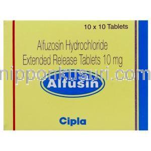 アルフゾシン （ウロザトラル　ジェネリック）, Alfusin, 10mg 錠 (Cipla)