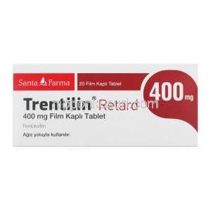 トレンチリン リタード (ペントキシフィリン) 400 mg 箱