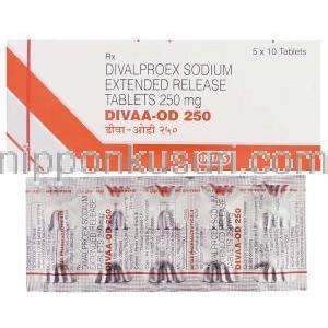 ジバルプロエクスナトリウムXR（デパコテＥＲ ジェネリック）,  Divaa-OD 250mg 錠 (Intas)