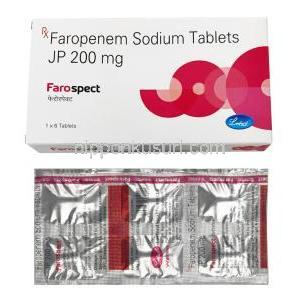 ファロスペクト (ファロペネム) 200mg 箱、錠剤