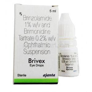 ブリベックス 点眼薬, ブリンゾラミド 1% /  ブリモニジン 0.2%, 5ml, 箱, ボトル