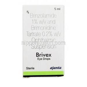 ブリベックス 点眼薬, ブリンゾラミド 1% /  ブリモニジン 0.2%, 5ml, 箱表面