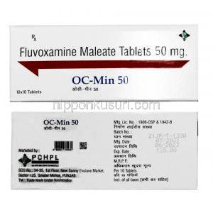 オーシーミン 50,フルボキサミン 50mg,錠剤,PCHPL, 箱情報