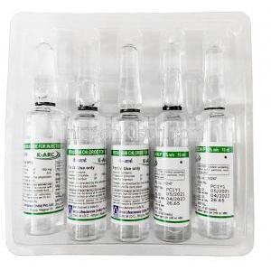 ケーアーク 注射, 塩化カリウム 150mg, 注射 10ml, 製造元：Arco lifesciences (india) pvt ltd, 商品