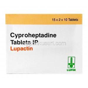 ルパクチン, シプロヘプタジン4mg,錠剤, 製造元：Lupin Ltd, 箱情報