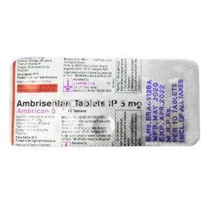 アンブリカン,アンブリセンタン 5 mg, 製造元：Lupin, シート情報