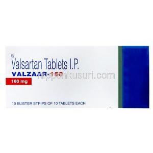 バルザール, バルサルタン 160 mg, 製造元：Torrent Pharma, 箱表面