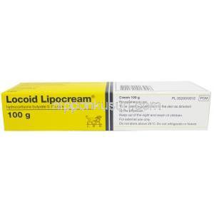 ロコイドクリーム, ヒドロコルチゾン酪酸エステル 0.1%, クリーム 100g, 製造元：Cheplapharm, 箱表面