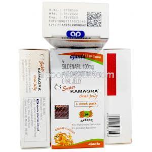スーパーカマグラ オーラルゼリー, シルデナフィル 100 mg / ダポキセチン 60 mg, 製造元：Ajanta Pharma