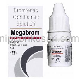 ブロムフェナク （ブロナック ジェネリック）, メガブロム Megabrom  0.1% 点眼薬 (Sun Pharma)