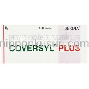 インダパミド / ペリンドプリル, Coversyl Plus 1.25MG / 4MG 錠 (Serdia Pharma) 箱