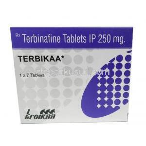 テルビカ,テルビナフィン 250 mg, 製造元：Troikaa Pharmaceuticals Ltd, 箱表面
