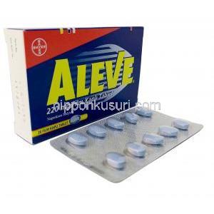 アリーブ,ナプロキセン 220 mg, 製造元：Bayer,箱, シート