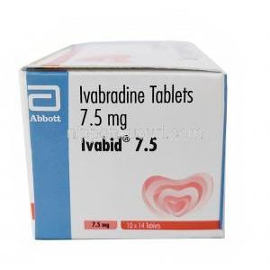 イバビッド,イバブラジン 7.5 mg, 製造元：Abbott Healthcare, 箱側面