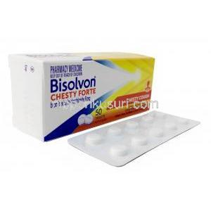 ビソルボン チェスティ フォルテ,ブロムヘキシン 8 mg,製造元：ベーリンガーインゲルハイム, 箱, シート