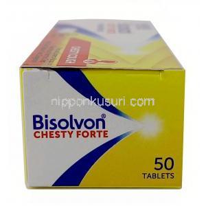 ビソルボン チェスティ フォルテ,ブロムヘキシン 8 mg,製造元：ベーリンガーインゲルハイム, 箱側面