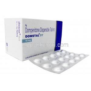 ドムスタル DT,ドンペリドン 10mg, 口腔内崩壊錠, 製造元：Torrent Pharma,箱, シート