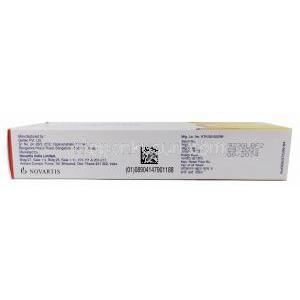 ボベラン 50 GE, ジクロフェナク 50mg, 90錠, 製造元：ノバルティスインド,箱情報, 製造元