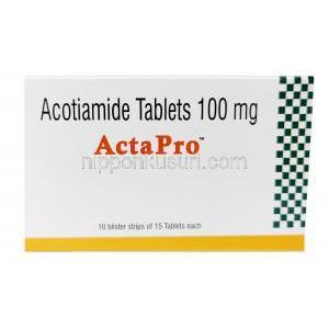 アクタプロ, アコチアミド 100 mg, 製造元：Sun Pharma, 箱表面