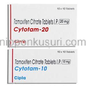 サイトタム Cytotam, ノルバデックス ジェネリック, タモキシフェン 10mg/20mg 錠 (Cipla)