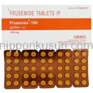 ラシックスジェネリック, フルセネックス Frusenex 100mg 錠 (Geno Pharma)