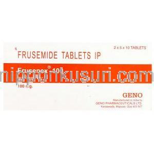 ラシックスジェネリック, フルセネックス Frusenex 100mg 錠 (Geno Pharma) 箱