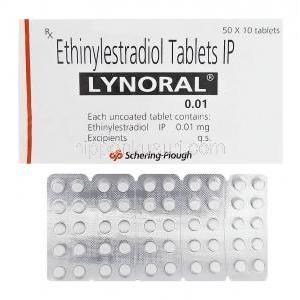 Lynoral　リノラル、エチニルエストラジオール0.01mg