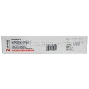 ペントキシフロー, ペントキシフィリン 400 mg, 徐放性錠 (ER錠), 製造元：Prevego Healthcare & Research Private Limited, 箱情報, 製造日, 消費期限