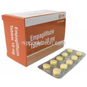 エンパグリフロジン (Sava社製), エンパグリフロジン 10 mg, 製造元：SAVA Healthcare Limited, 箱, シート