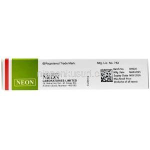 フルドット注射静注用,  フルマゼニル0.5 mg, アンプル 5 mL, 製造元：Neon Laboratories, 箱情報,製造日, 消費期限