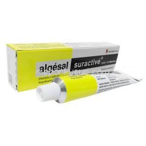 アルゲサル・サーアクティブ軟膏,サリチル酸ジエチルアミン 10%/ ノポキサミン 1%  軟膏 40 g, 製造元：Recordati,箱, チューブ