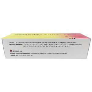 サーモブ クリーム, ベンジルニコチン酸エステル 10%/  エトフェナメート 1%  クリーム 50 g, 製造元：Recordati, 箱情報, 製造元