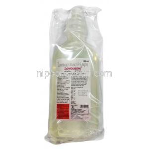 レボルケム 点滴, レボフロキサシン 500 mg, 点滴 100 mL, 製造元：Alkem Laboratories,点滴液包装
