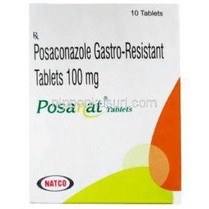 ポサナット, ポサコナゾール 100 mg, 製造元：Natco Pharma, 箱表面