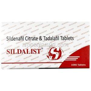 シダリスト,シルデナフィル 100mg/タダラフィル 20mg, 製造元：RSM Enterprises, 箱表面