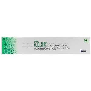 コウジ酸ブライトニングクリーム,アゼログリシン/ コウジ酸ジパルミテート, クリーム 25 g, 製造元：Torrent Pharmaceuticals Ltd, 箱表面