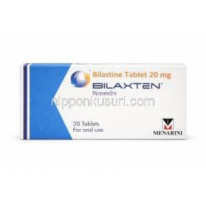 ビラクステン, ビラスチン 20 mg, 箱正面