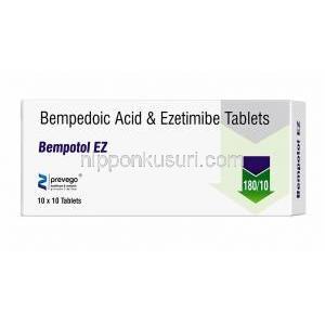 ベンポトール イーゼット, ベンペド酸180mg /エゼチミブ 10mg, 製造元：HAB Pharma, 箱表面
