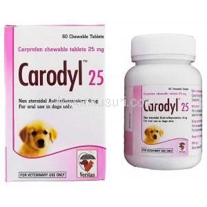 カプロフェン, カロディル Carodyl, 25mg チュワブル錠 (Pfizer)
