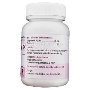カプロフェン, カロディル Carodyl, 25mg チュワブル錠 (Pfizer) 製造者情報