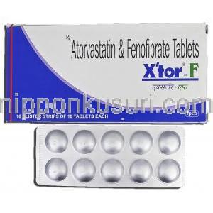 エックストール-Ｆ Xtor-F, アトルバスタチン, 10mg, フェノフィブラート配合, 160mg, 錠
